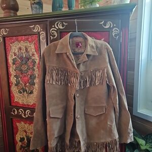 Suede fringe jacket
